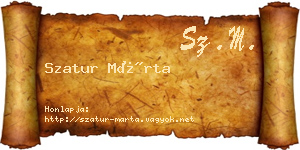 Szatur Márta névjegykártya